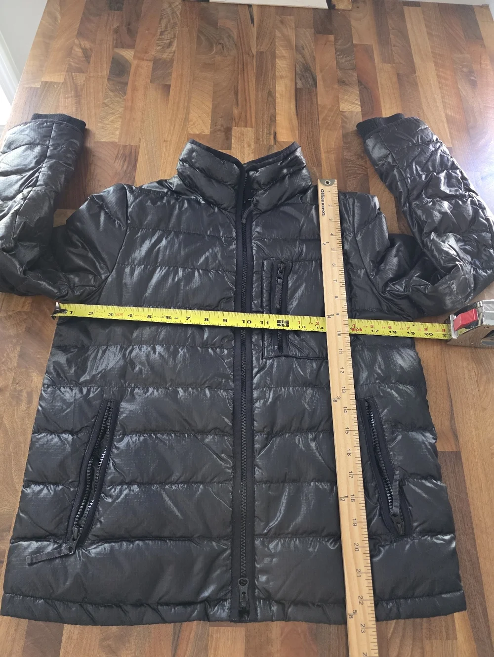 J. Crew Nylon Goose Down Puffer Jacket Black Full‎ Zip Outdoor Hike Size Small